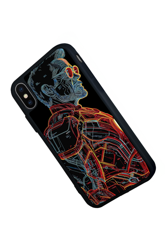 iPhone XS Max Uyumlu Iron Man ( Demir Adam ) Tasarımlı Glossy Premium Kılıf