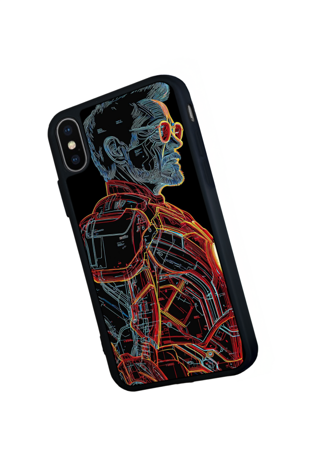 iPhone XS Max Uyumlu Iron Man ( Demir Adam ) Tasarımlı Glossy Premium Kılıf