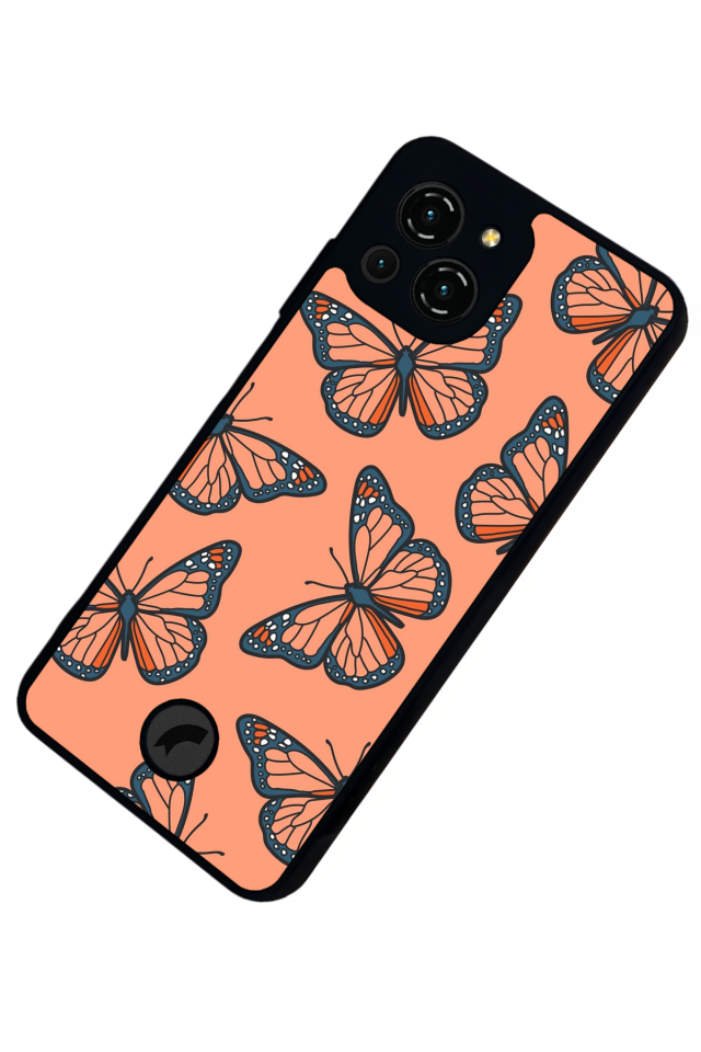 Reeder S23 Pro Max Uyumlu Kelebek Tasarımlı Glossy Premium Kılıf