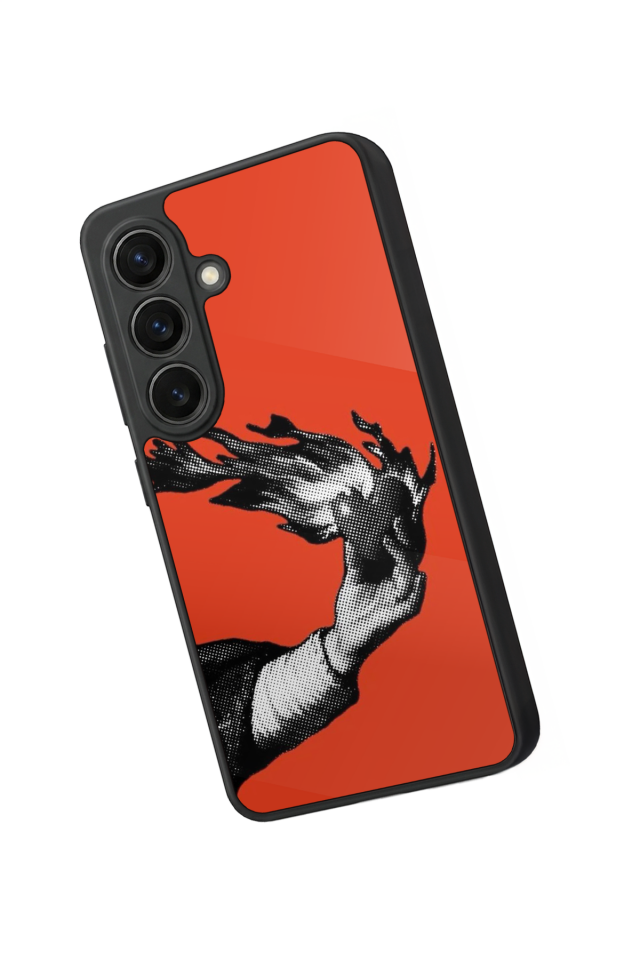 Samsung Galaxy S26 Uyumlu Kirmizi Tasarımlı Glossy Premium Kılıf