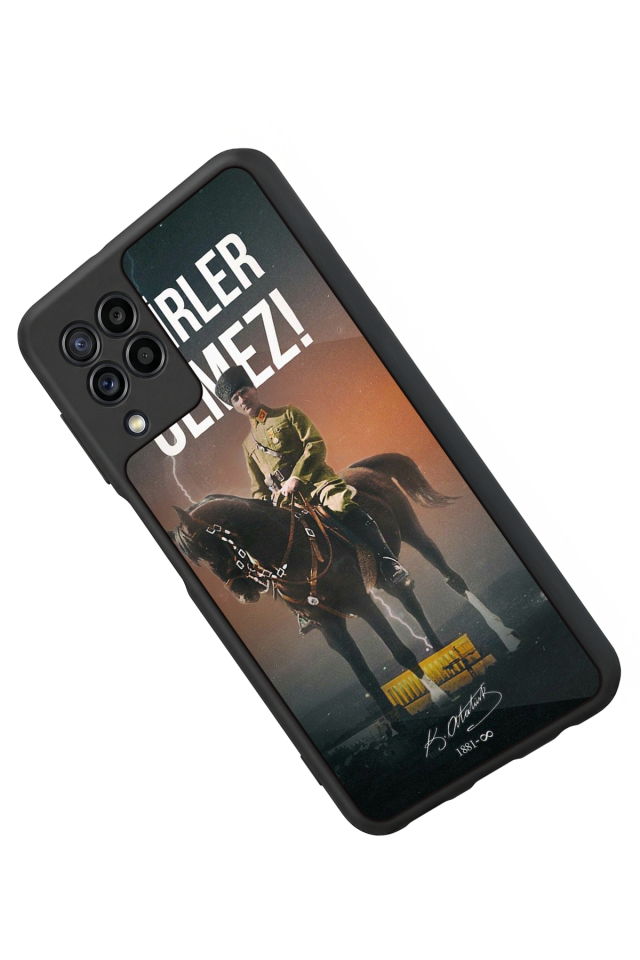 Samsung Galaxy M32 Uyumlu Mustafa Kemal Ataturk Tasarımlı Glossy Premium Kılıf