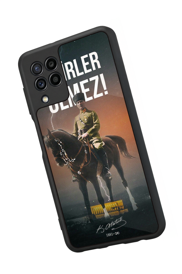 Samsung Galaxy M32 Uyumlu Mustafa Kemal Ataturk Tasarımlı Glossy Premium Kılıf