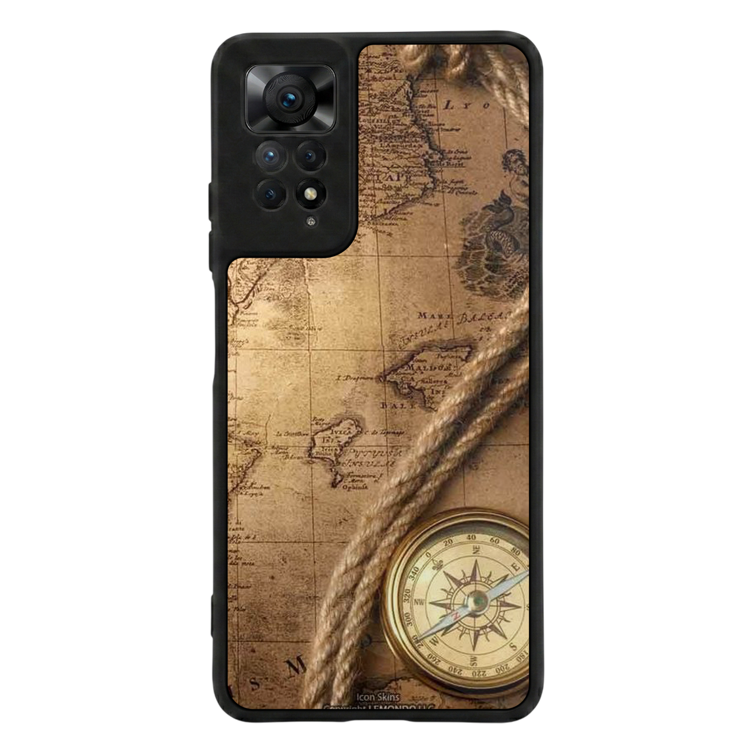 Xiaomi Redmi Note 12 Pro Uyumlu Pusula Tasarımlı Glossy Premium Kılıf