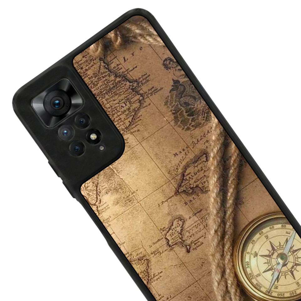 Xiaomi Redmi Note 12 Pro Uyumlu Pusula Tasarımlı Glossy Premium Kılıf