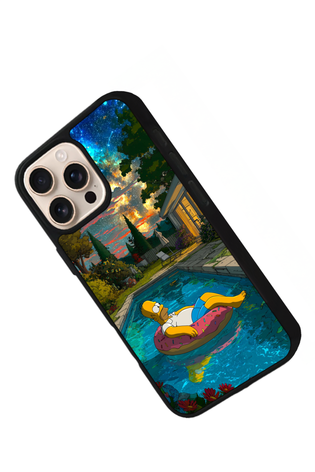 iPhone 16 Pro Max Uyumlu The Simpsons Tasarımlı Glossy Premium Kılıf