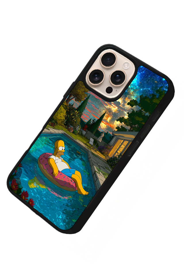 iPhone 16 Pro Max Uyumlu The Simpsons Tasarımlı Glossy Premium Kılıf