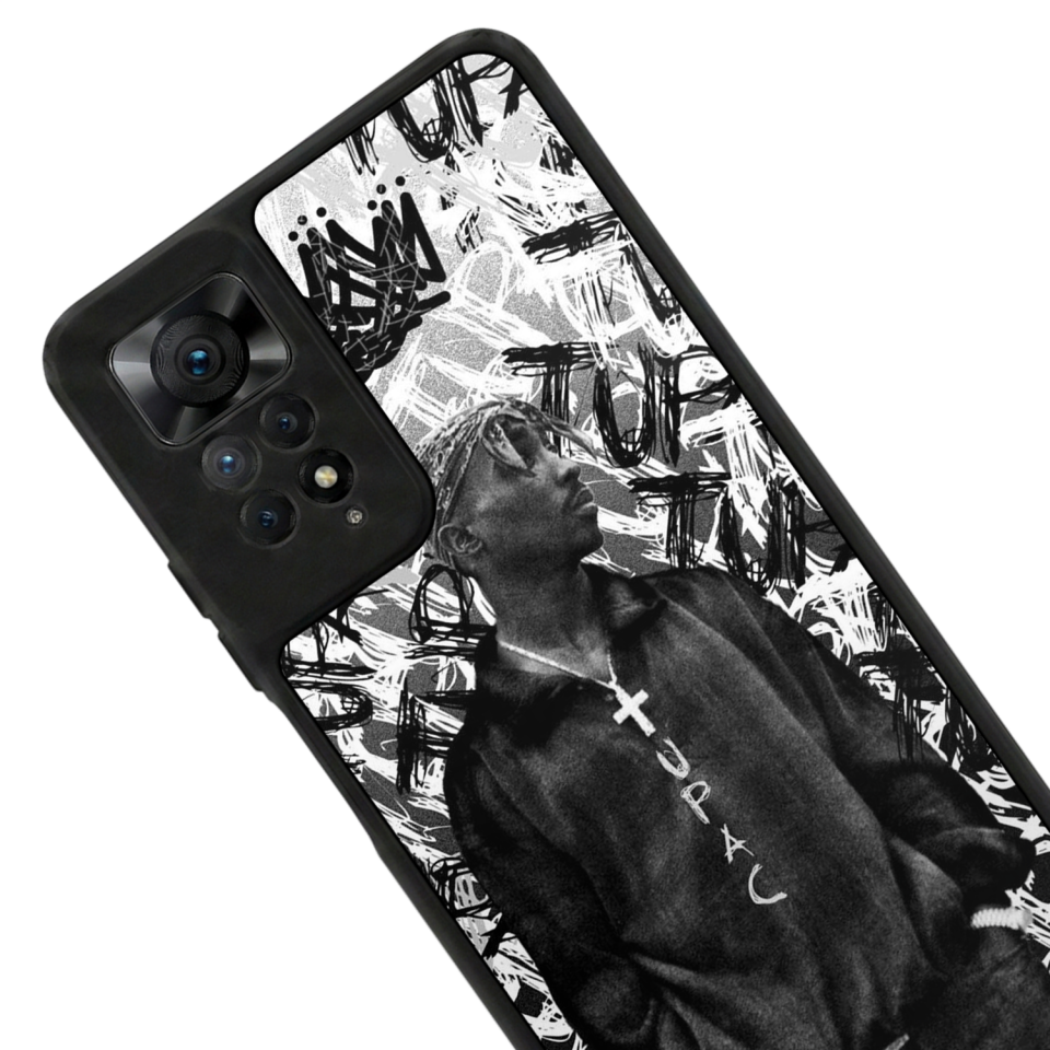 Xiaomi Redmi Note 11 Pro Uyumlu Tupac Tasarımlı Glossy Premium Kılıf