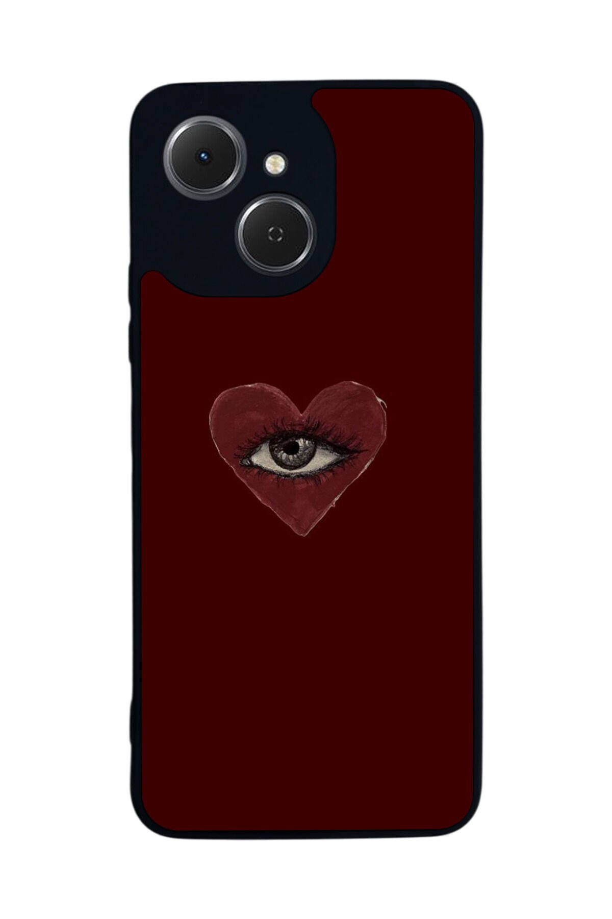 Tecno Spark 40C Uyumlu Kalp Love Tasarımlı Glossy Premium Kılıf