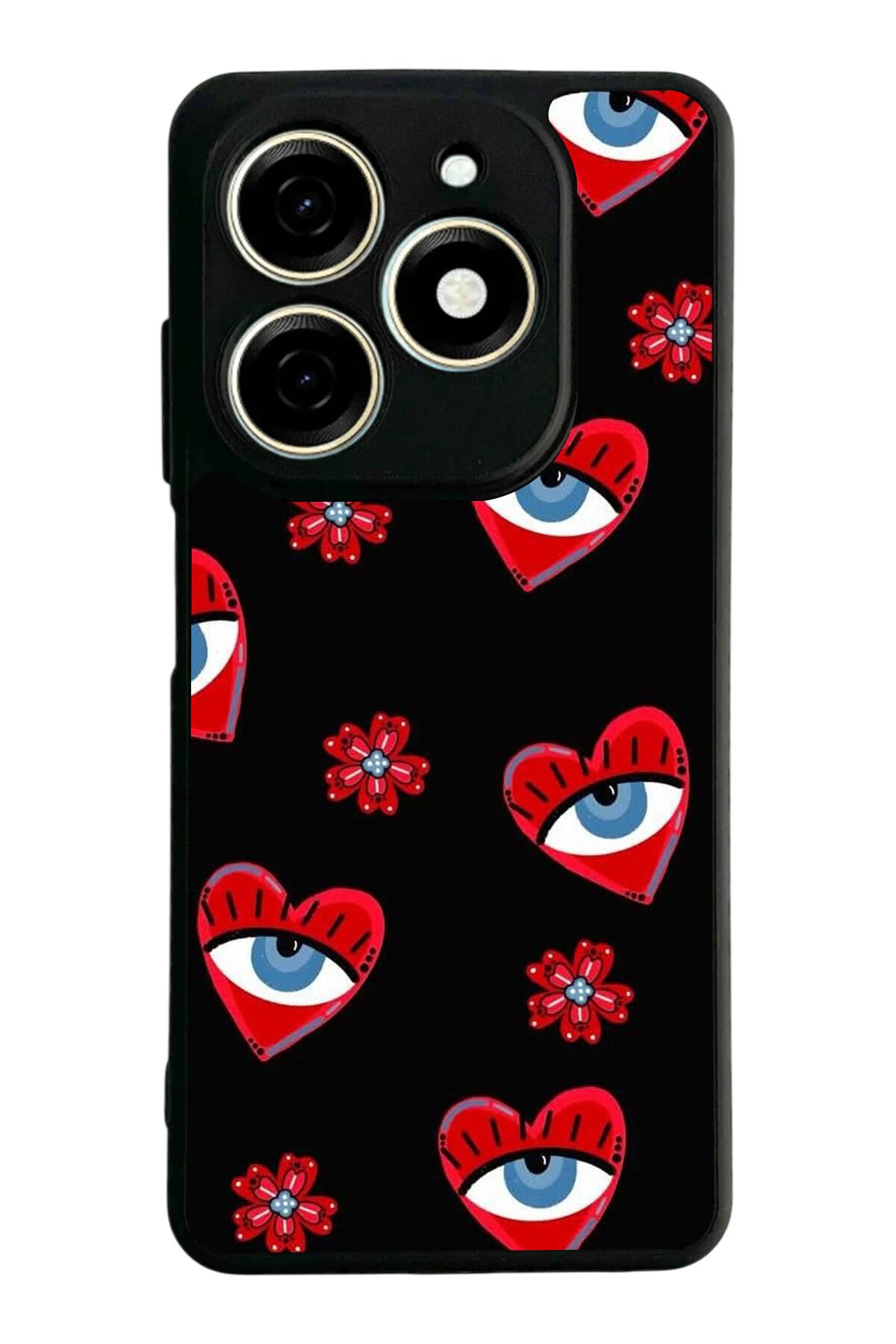 Infınıx Smart 8 Pro Uyumlu Göz Tasarımlı Glossy Premium Kılıf
