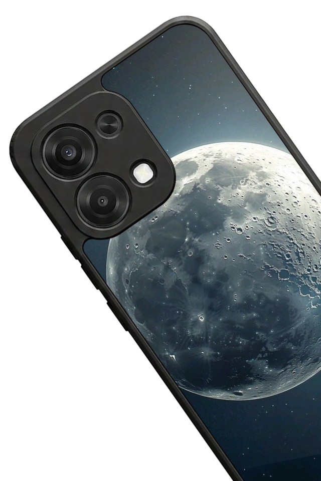 Oppo A6 Pro Uyumlu Ay Tasarımlı Glossy Premium Kılıf