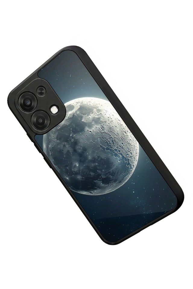 Oppo A6 Pro Uyumlu Ay Tasarımlı Glossy Premium Kılıf