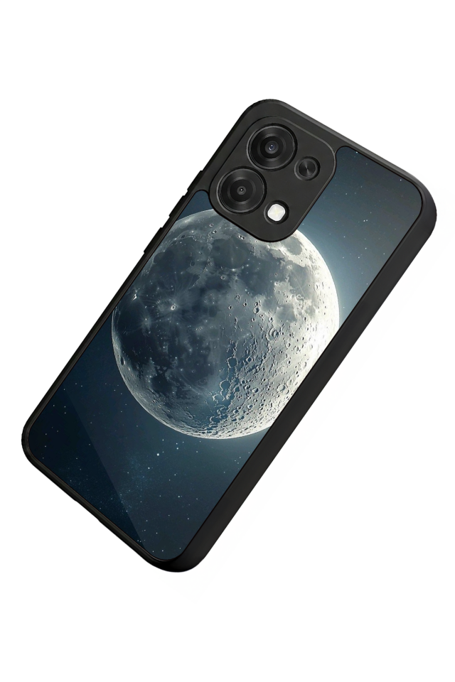 Oppo A6 Pro Uyumlu Ay Tasarımlı Glossy Premium Kılıf