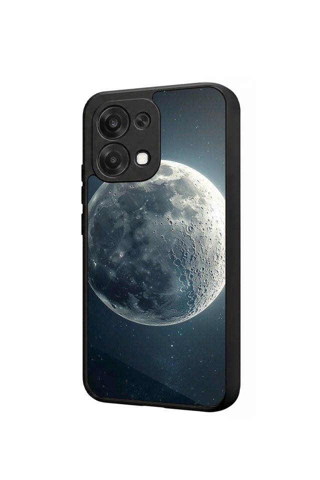 Oppo A6 Pro Uyumlu Ay Tasarımlı Glossy Premium Kılıf