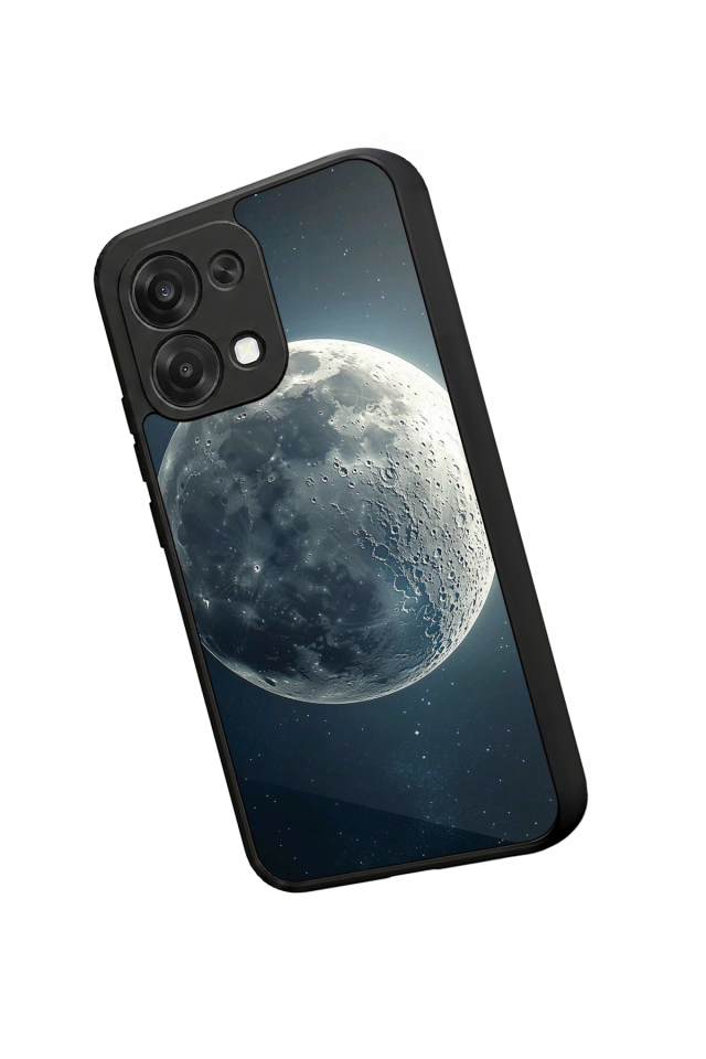 Oppo A6 Pro Uyumlu Ay Tasarımlı Glossy Premium Kılıf