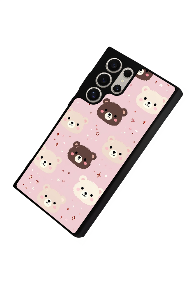 Samsung Galaxy S23 Ultra Uyumlu Ayı Tasarımlı Glossy Premium Kılıf