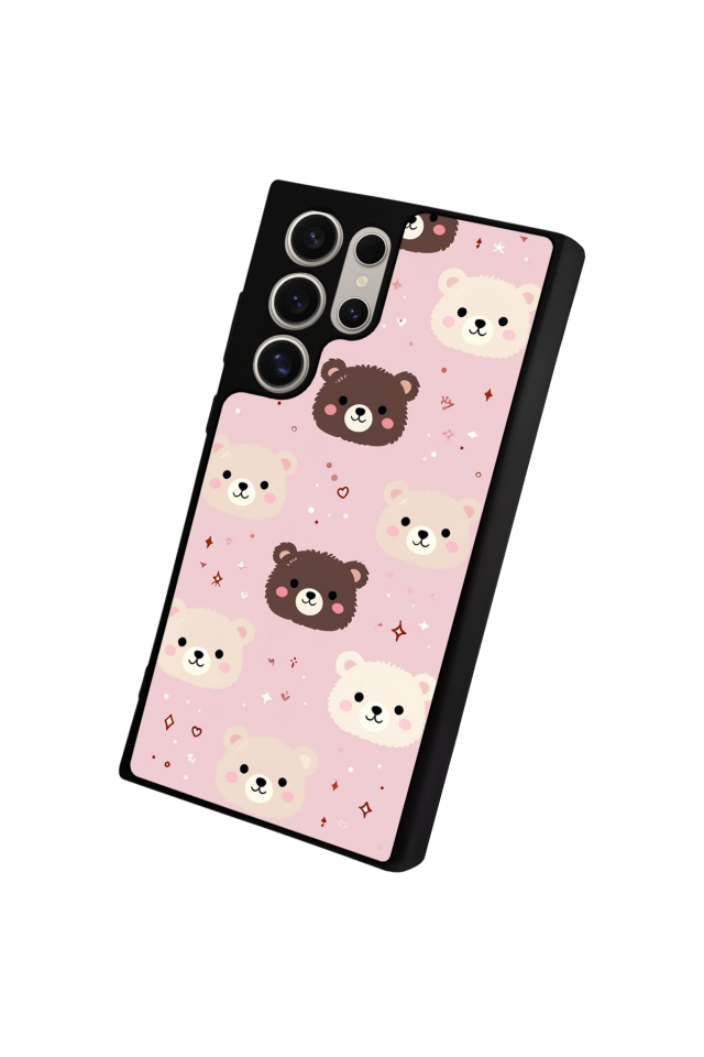 Samsung Galaxy S23 Ultra Uyumlu Ayı Tasarımlı Glossy Premium Kılıf