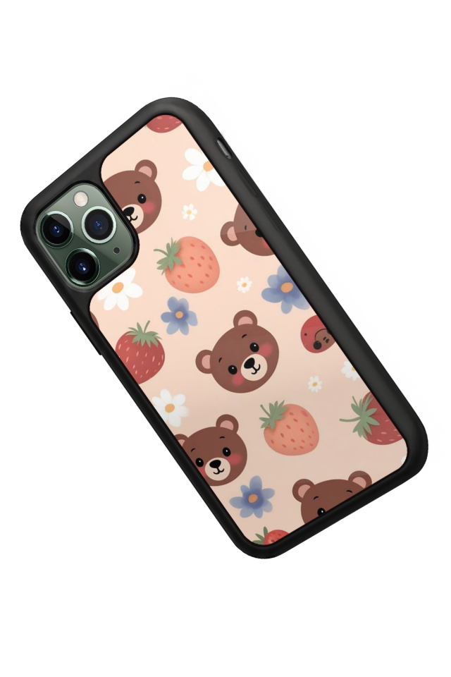 iPhone 11 Pro Uyumlu Ayı Tasarımlı Glossy Premium Kılıf