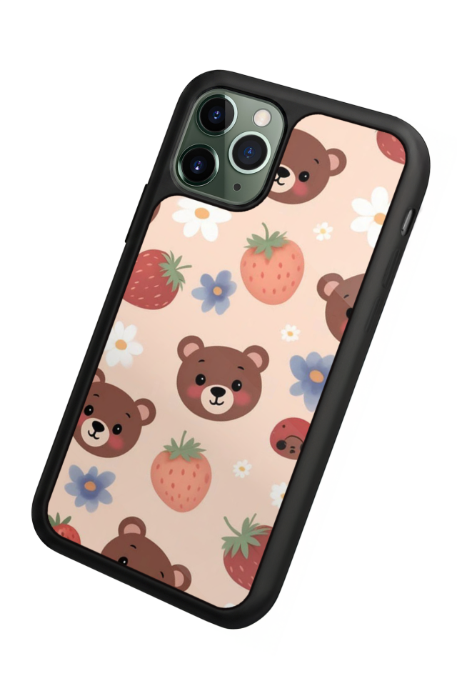 iPhone 11 Pro Uyumlu Ayı Tasarımlı Glossy Premium Kılıf