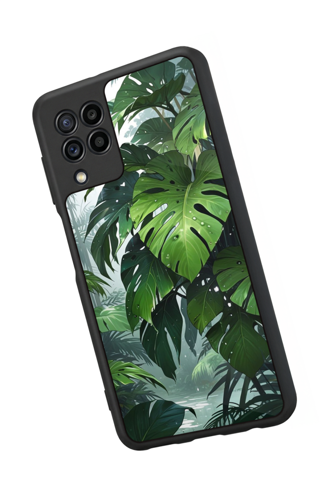 Samsung Galaxy M32 Uyumlu Botanik Tasarımlı Glossy Premium Kılıf