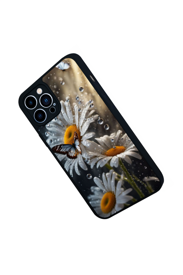 iPhone 13 Pro Max Uyumlu Cicek Tasarımlı Glossy Premium Kılıf