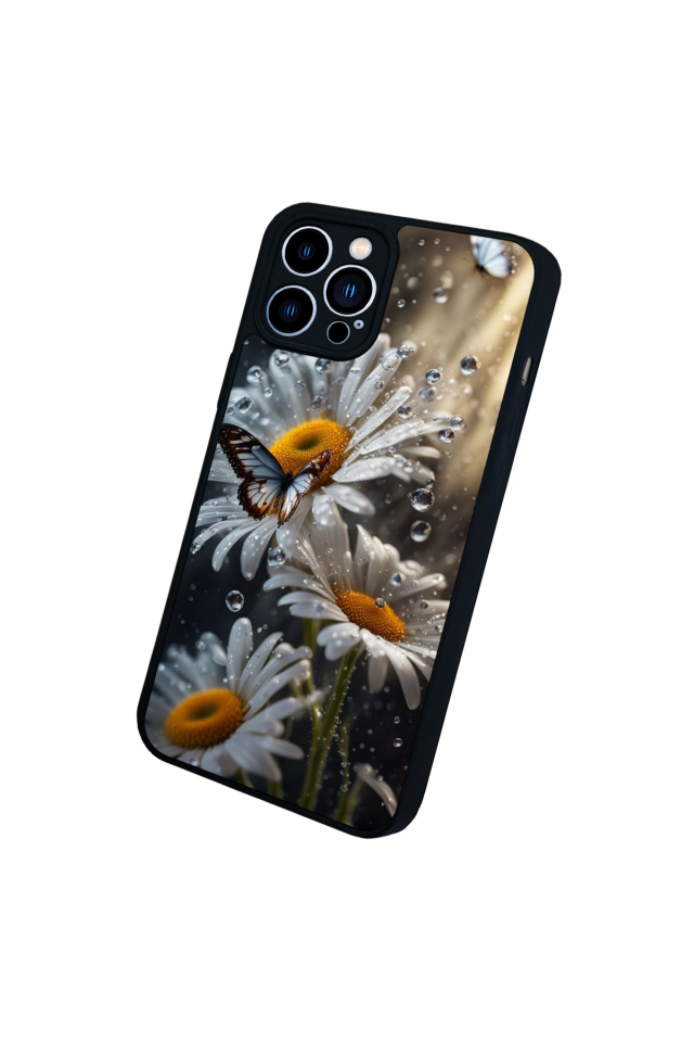 iPhone 13 Pro Max Uyumlu Cicek Tasarımlı Glossy Premium Kılıf