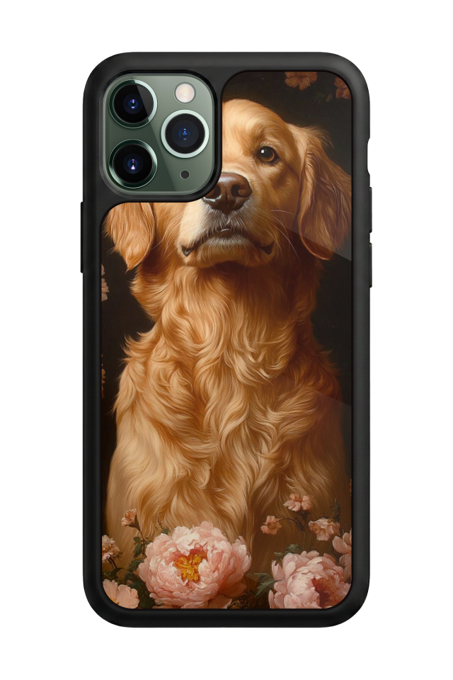 iPhone 11 Pro Max Uyumlu Golden Kopek Tasarımlı Glossy Premium Kılıf