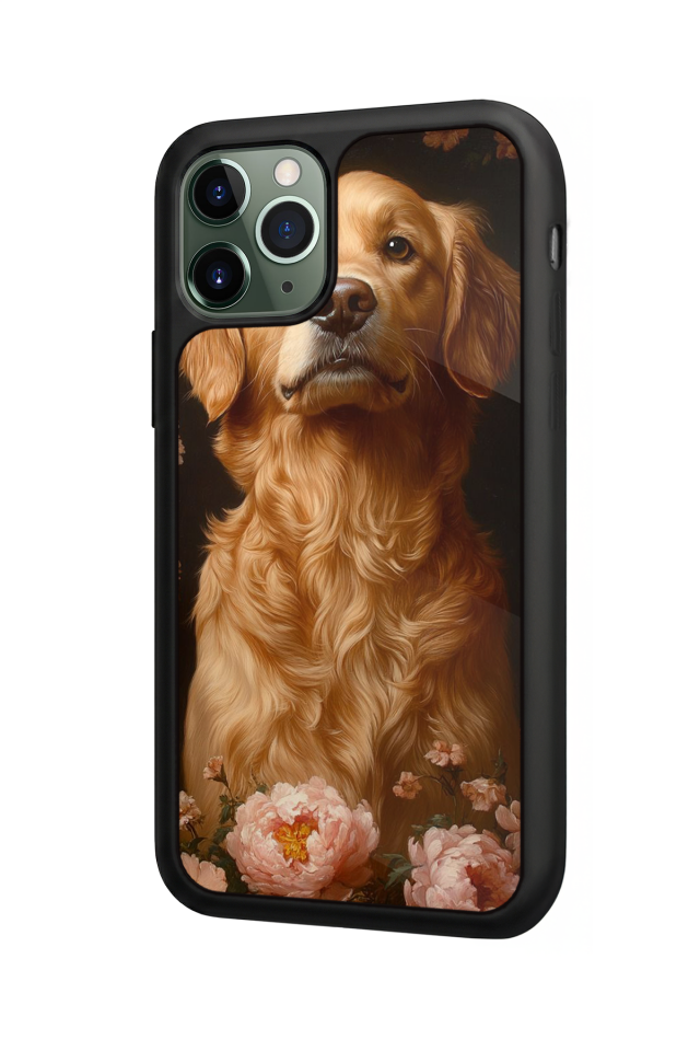 iPhone 11 Pro Max Uyumlu Golden Kopek Tasarımlı Glossy Premium Kılıf