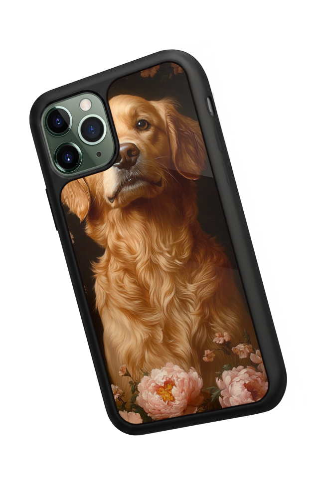 iPhone 11 Pro Max Uyumlu Golden Kopek Tasarımlı Glossy Premium Kılıf