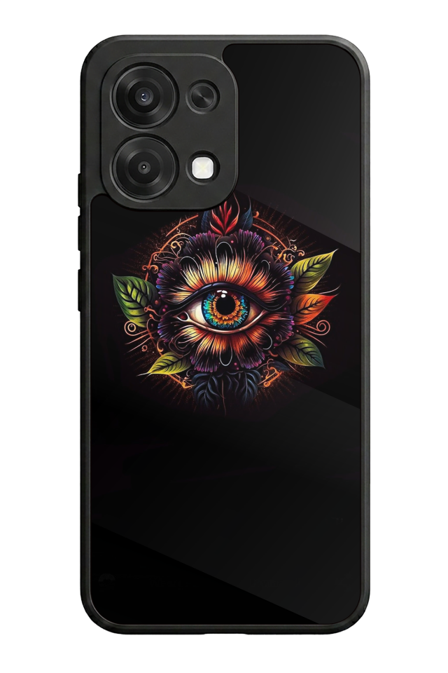 Oppo A6 Pro Uyumlu Göz Tasarımlı Glossy Premium Kılıf