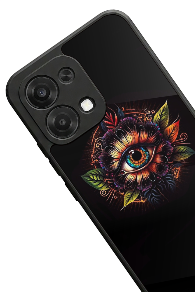 Oppo A6 Pro Uyumlu Göz Tasarımlı Glossy Premium Kılıf