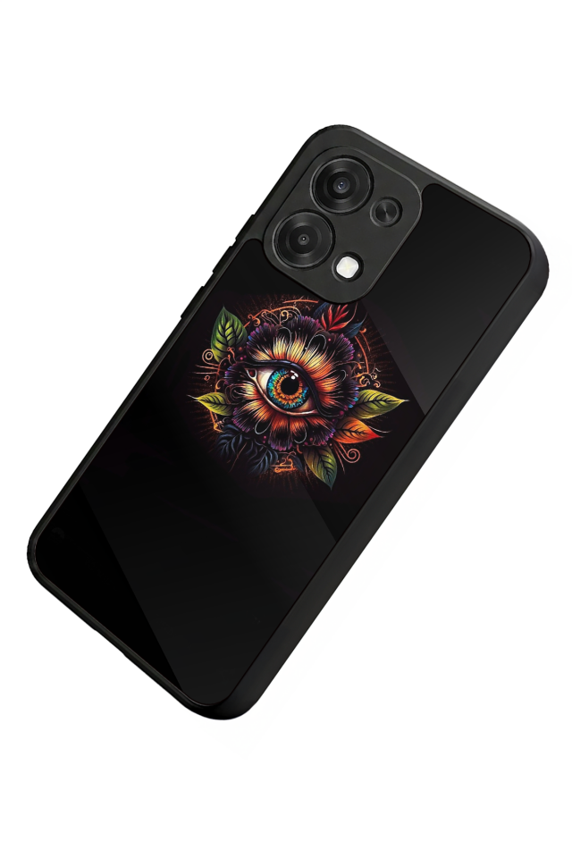 Oppo A6 Pro Uyumlu Göz Tasarımlı Glossy Premium Kılıf