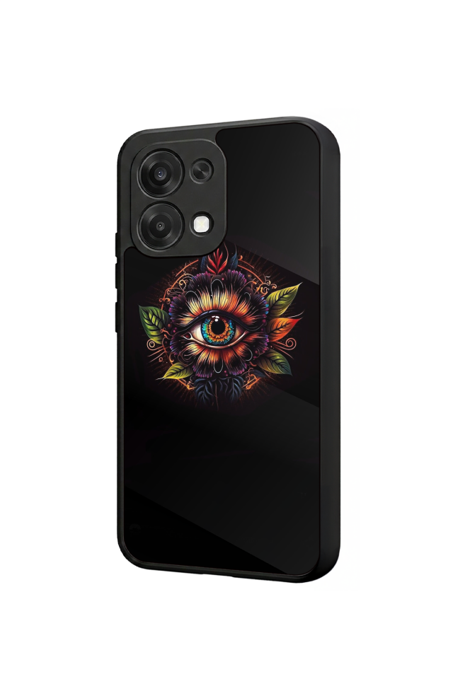 Oppo A6 Pro Uyumlu Göz Tasarımlı Glossy Premium Kılıf