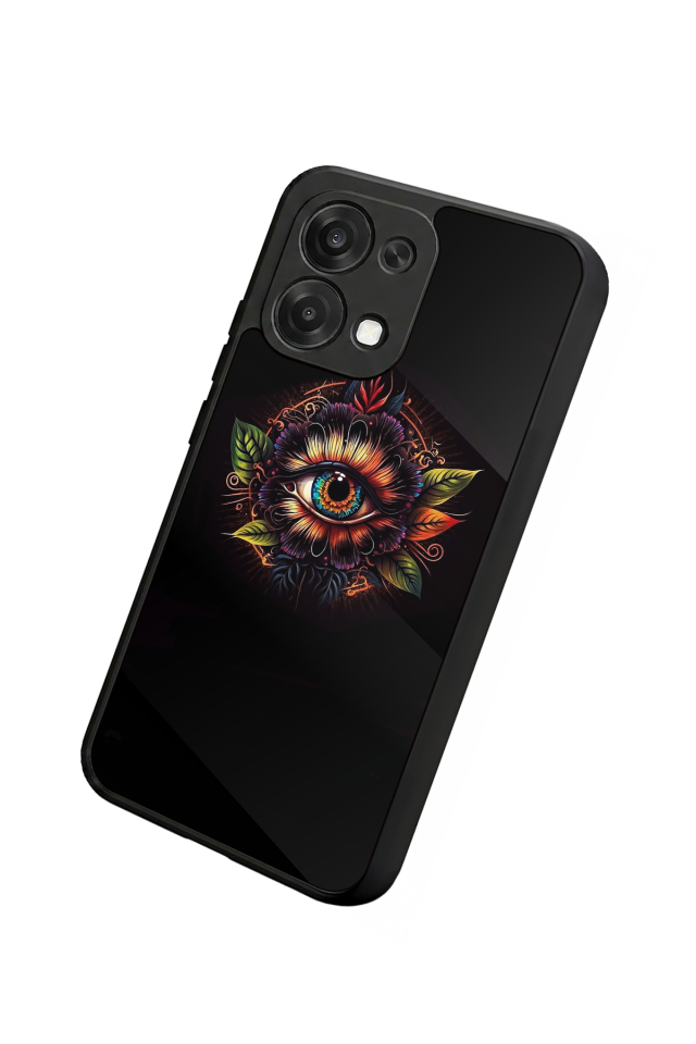 Oppo A6 Pro Uyumlu Göz Tasarımlı Glossy Premium Kılıf