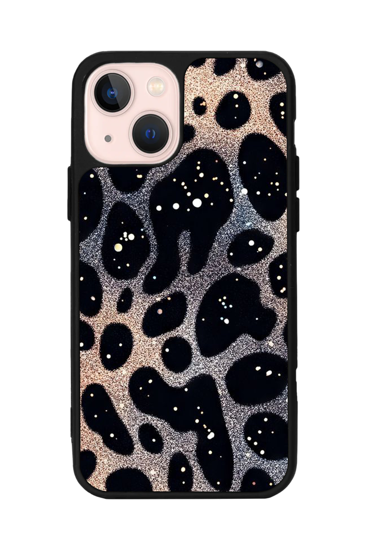 iPhone 13 Mini Uyumlu Hologram Leopar Tasarımlı Glossy Premium Kılıf