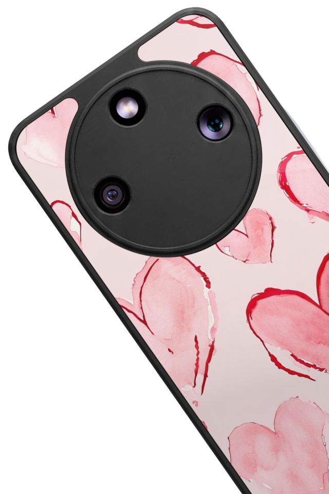 Honor Magic 8 Lite Uyumlu Kalp Love Tasarımlı Glossy Premium Kılıf