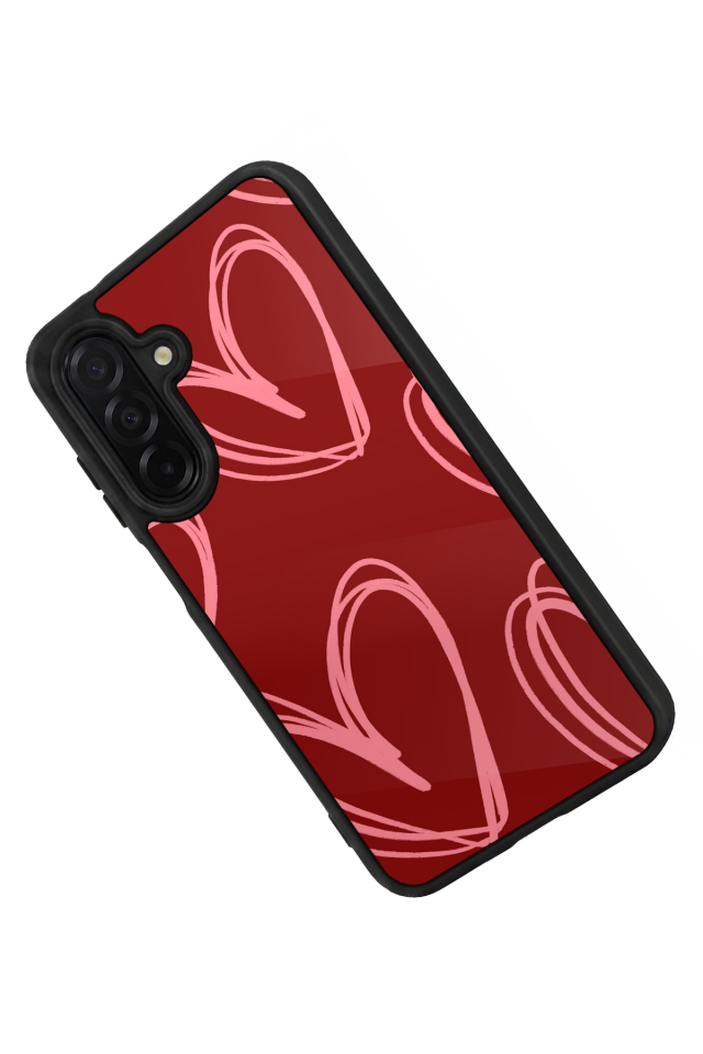 Samsung Galaxy A36 Uyumlu Kalp Love Tasarımlı Glossy Premium Kılıf
