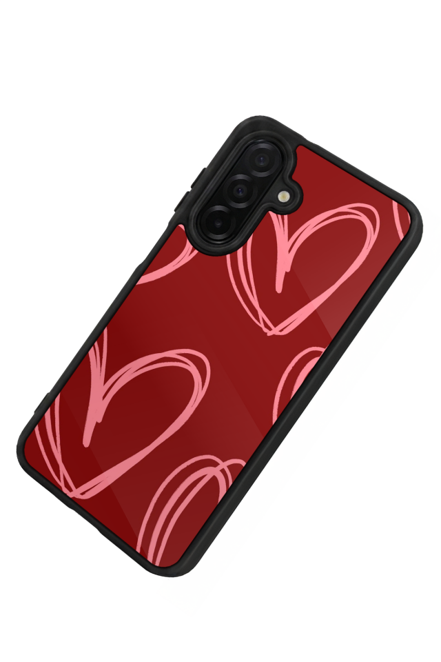 Samsung Galaxy A36 Uyumlu Kalp Love Tasarımlı Glossy Premium Kılıf