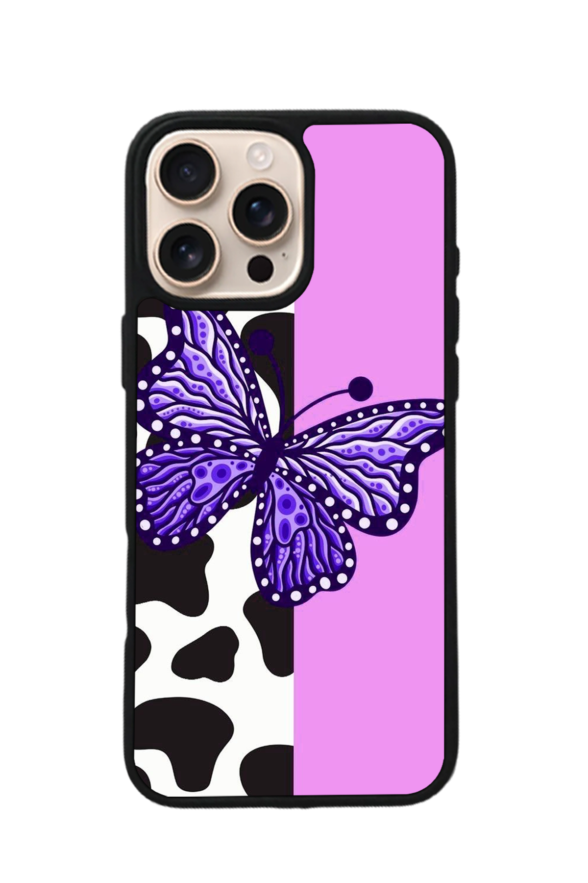 iPhone 16 Pro Uyumlu Kelebek Tasarımlı Glossy Premium Kılıf
