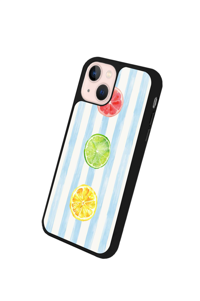 iPhone 13/14 Uyumlu Limon Tasarımlı Glossy Premium Kılıf