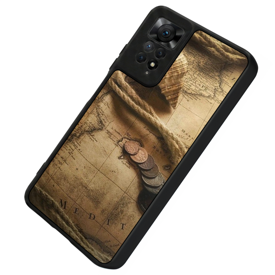 Xiaomi Redmi Note 12 Pro Uyumlu Pusula Tasarımlı Glossy Premium Kılıf