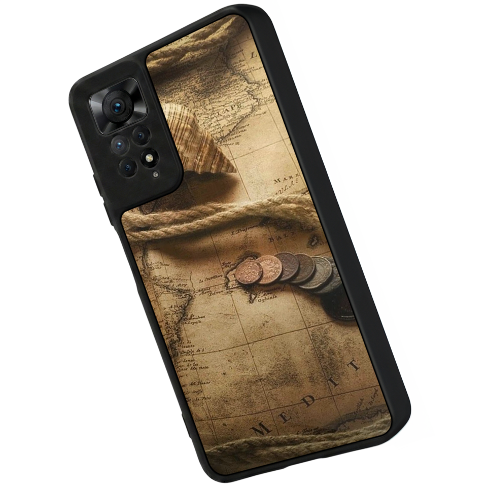 Xiaomi Redmi Note 12 Pro Uyumlu Pusula Tasarımlı Glossy Premium Kılıf