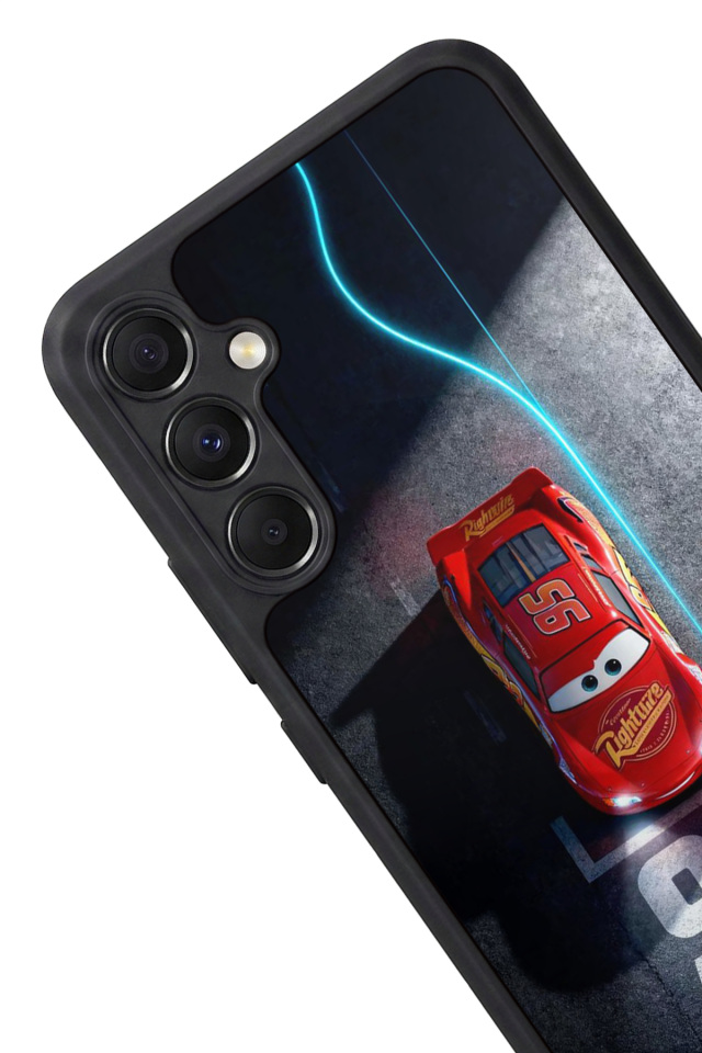 Samsung Galaxy M34 Uyumlu Şimsek McQueen Tasarımlı Glossy Premium Kılıf