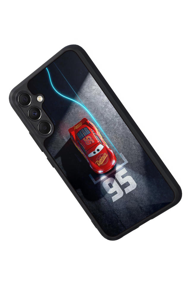 Samsung Galaxy M34 Uyumlu Şimsek McQueen Tasarımlı Glossy Premium Kılıf
