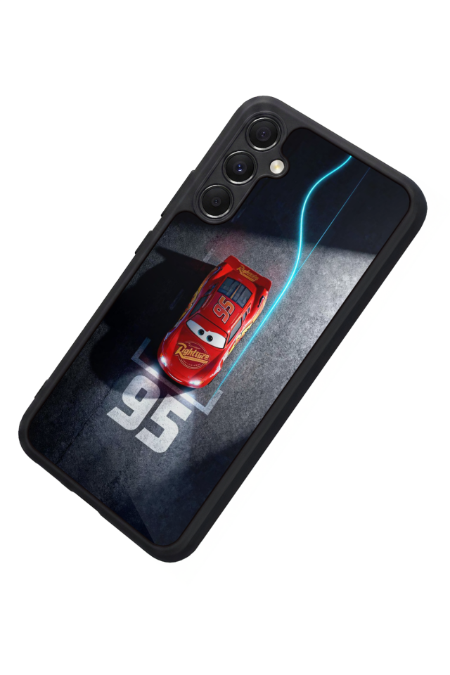 Samsung Galaxy M34 Uyumlu Şimsek McQueen Tasarımlı Glossy Premium Kılıf