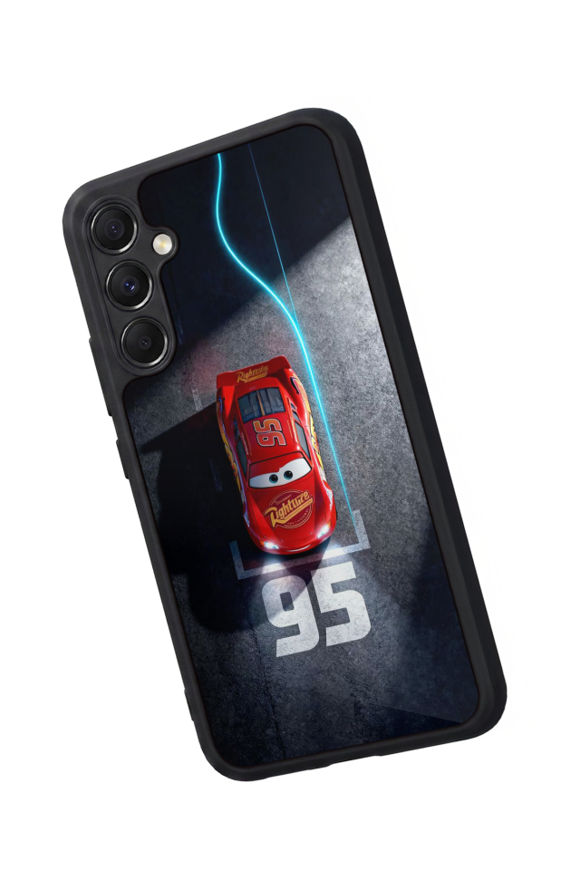 Samsung Galaxy M34 Uyumlu Şimsek McQueen Tasarımlı Glossy Premium Kılıf