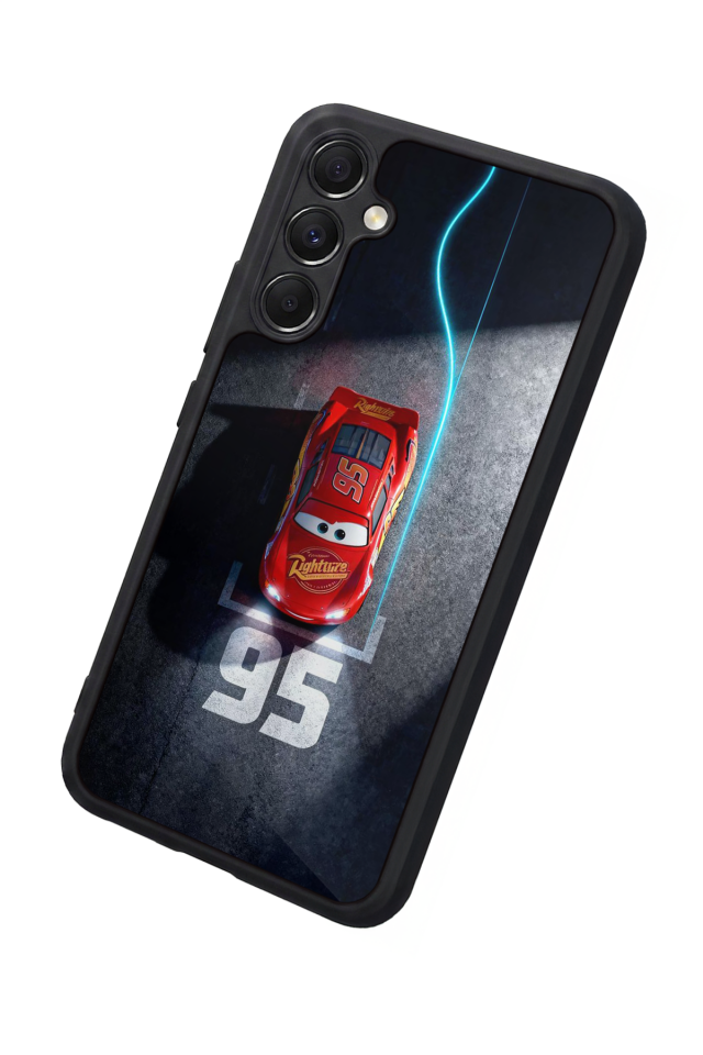 Samsung Galaxy M34 Uyumlu Şimsek McQueen Tasarımlı Glossy Premium Kılıf