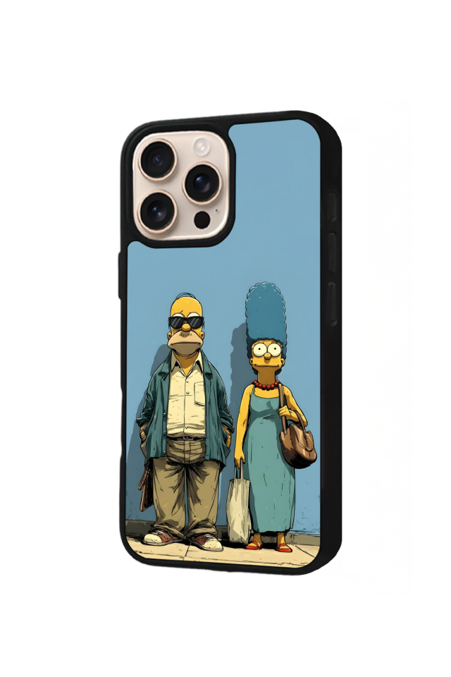 iPhone 16 Pro Max Uyumlu The Simpsons Tasarımlı Glossy Premium Kılıf