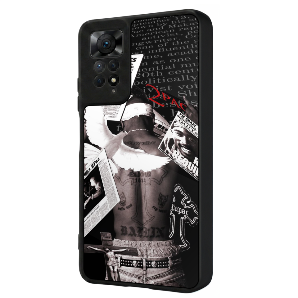 Xiaomi Redmi Note 11 Pro Uyumlu Tupac Tasarımlı Glossy Premium Kılıf