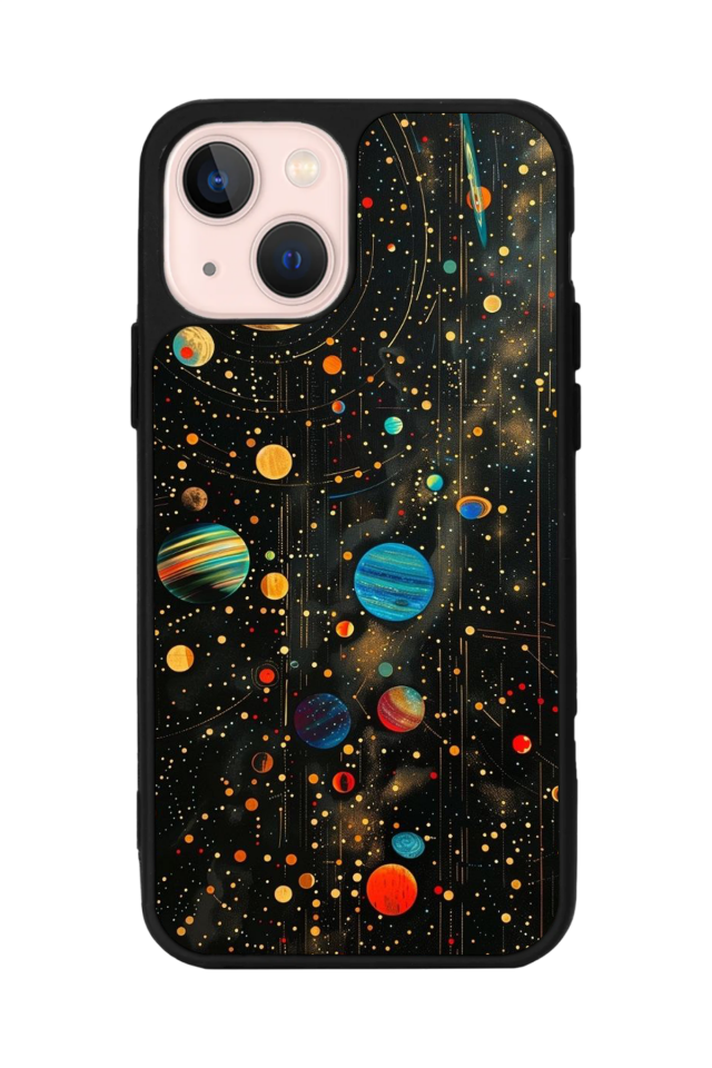 iPhone 15 Uyumlu Uzay Tasarımlı Glossy Premium Kılıf
