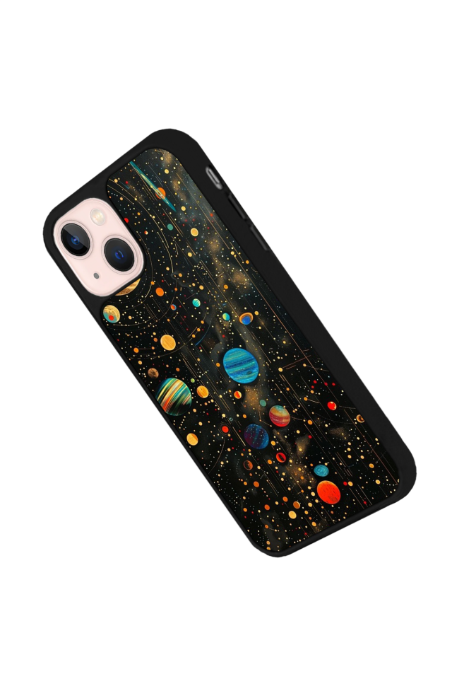 iPhone 15 Uyumlu Uzay Tasarımlı Glossy Premium Kılıf
